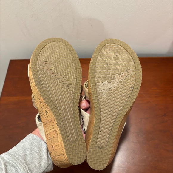 Sketchers Women's Cali Beverlee Sail Away Wedge Sandals in Natural Size 9 - Picture 8 of 11